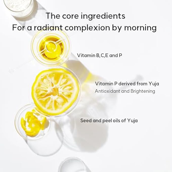 Hanyul YUJA VITAMIN SLEEPING MASK | OVERNIGHT FACE MASK FOR BRIGHTENING, TONING, MOISTURIZING, NIGHT SKINCARE WITH VITAMIN C, B AND HYALURONIC ACID, NON-COMEDOGENIC TESTED, 2.37 FL.OZ. - Image 4